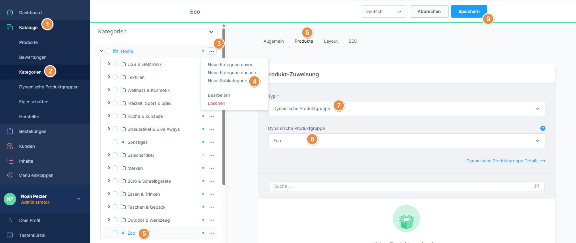 Produktgruppe verknüpfen