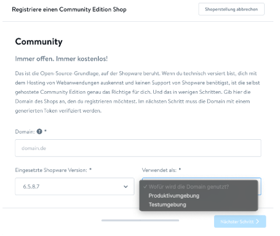 Community registreren