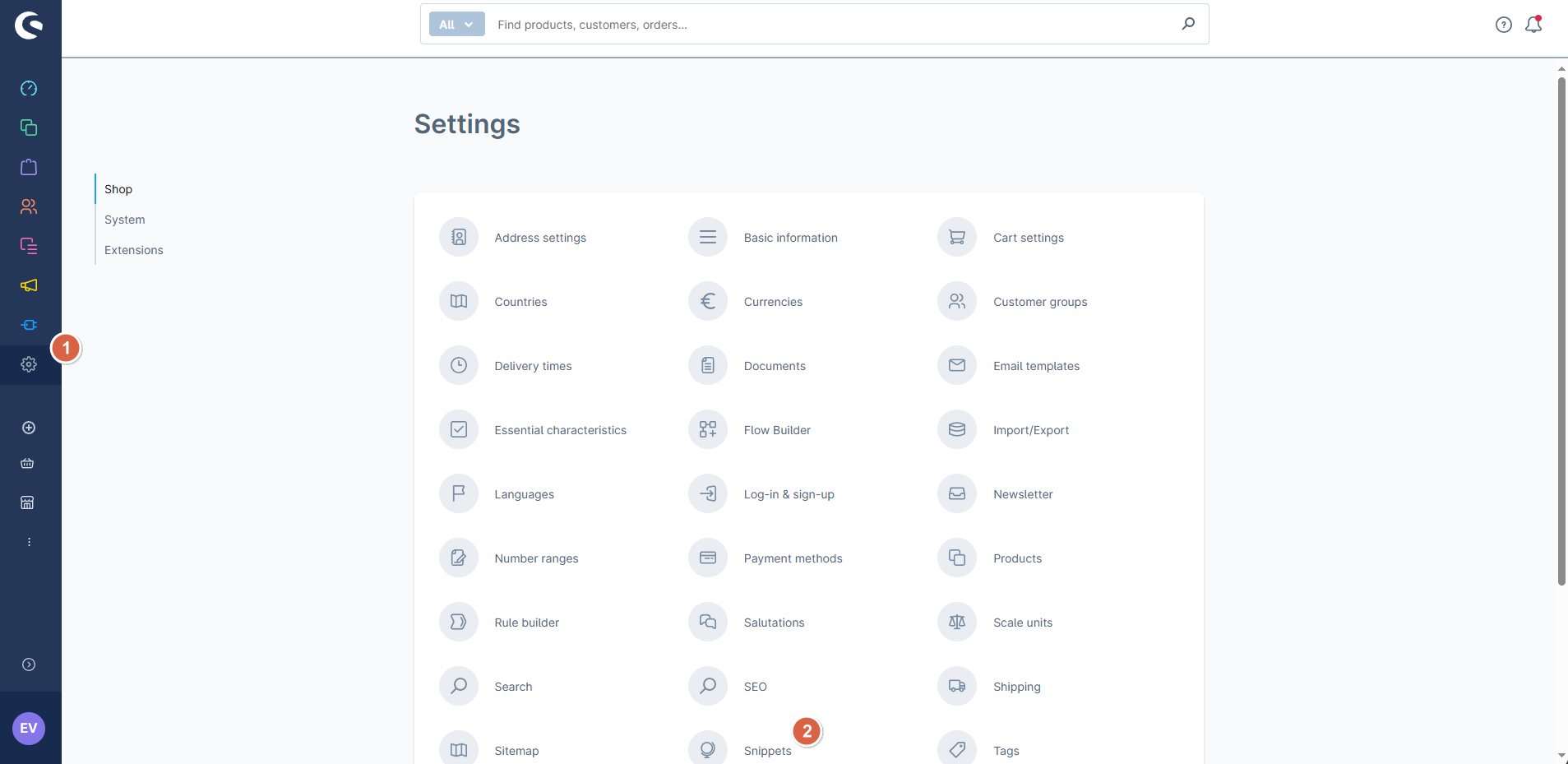 Search for snippets