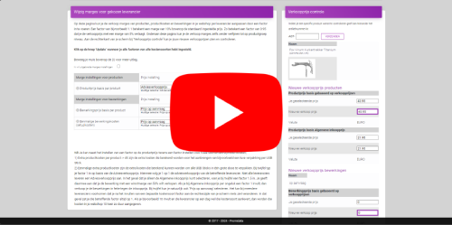 Setting the price margins in your own Promidata Webshop